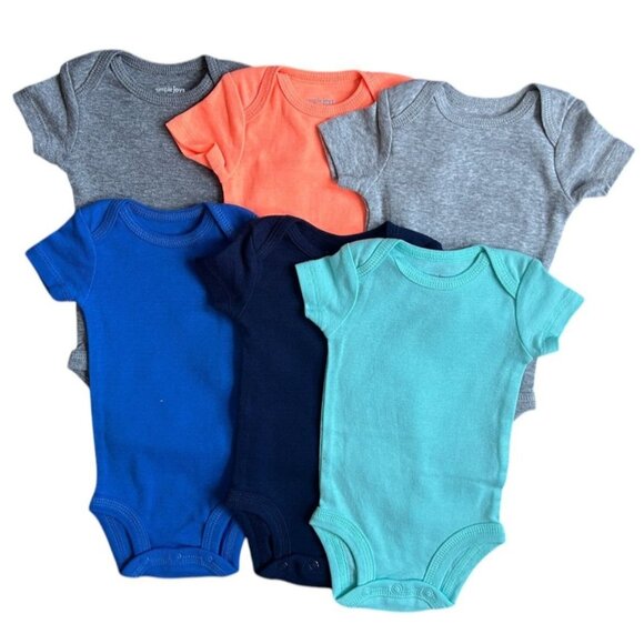 Simple Joys by Carter's baby-boys 6-pack Short-sleeve Bodysuit Newborn - Picture 5 of 7